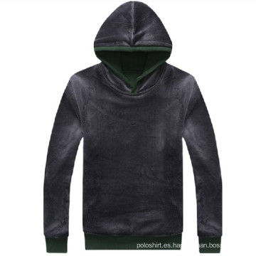 Baratos de alta calidad de la venta de algodón liso de cremallera Hoodie